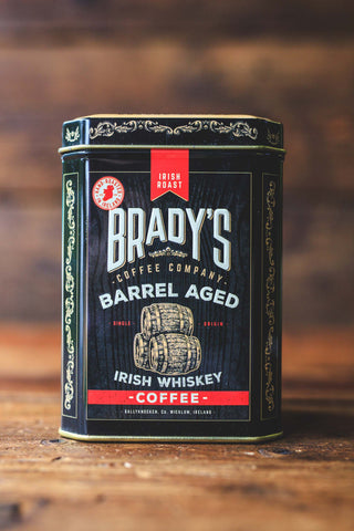 Brady's Coffee Barrel Aged Irish Whiskey Coffee 227g Whole Bean Tin