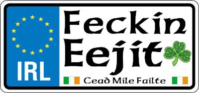 Sticker AS104 Feckin Eejit Reg Plate