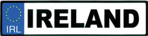 Sticker AS59 Ireland Reg Plate
