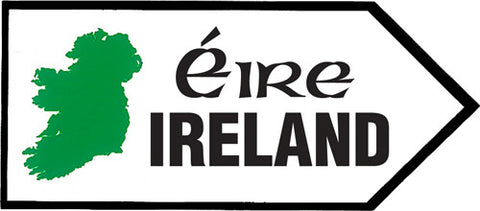 Sticker AS70 Map Irish Road Sign