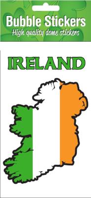 Bubble Sticker BS03 Ireland Tricolour Map