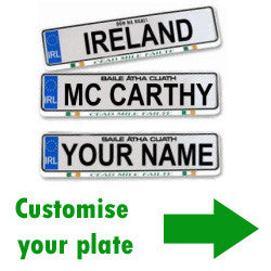 Customised Irish Car Registration Plates