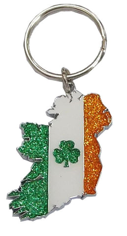 KR03 Map Ireland Tricolour Glitter