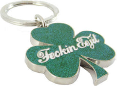 KR11 Shamrock Glitter Feckin Eejit Keyring