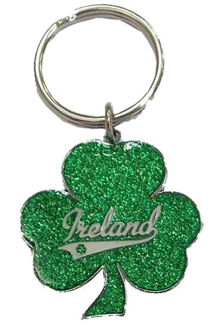 KR07 Ireland Map Glitter Keyring
